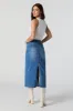 Jupe midi en denim Bleu moyen sold by Urban Planet