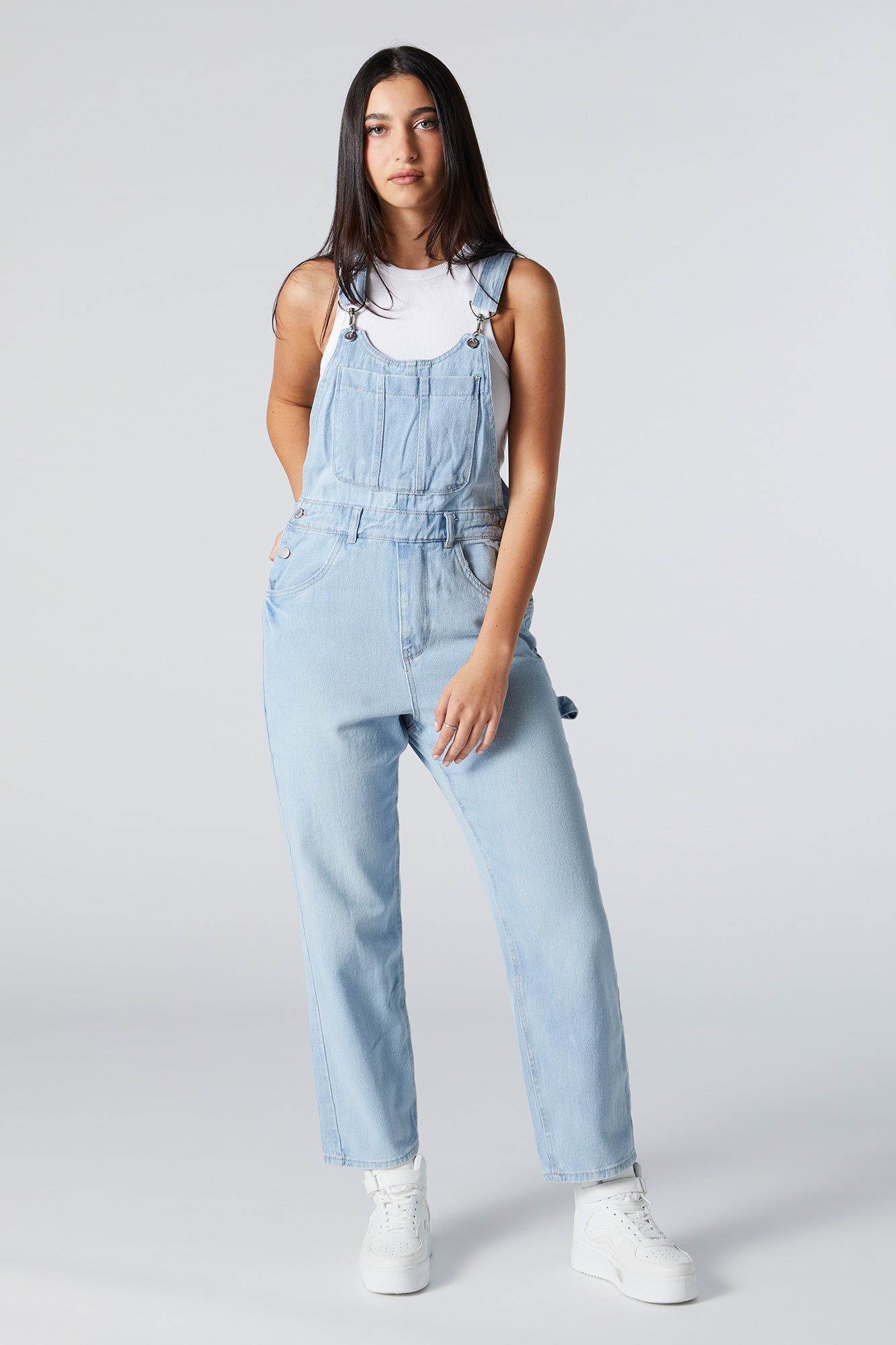 Light Wash Denim Overall sold by Urban Planet product image thumbnail 4