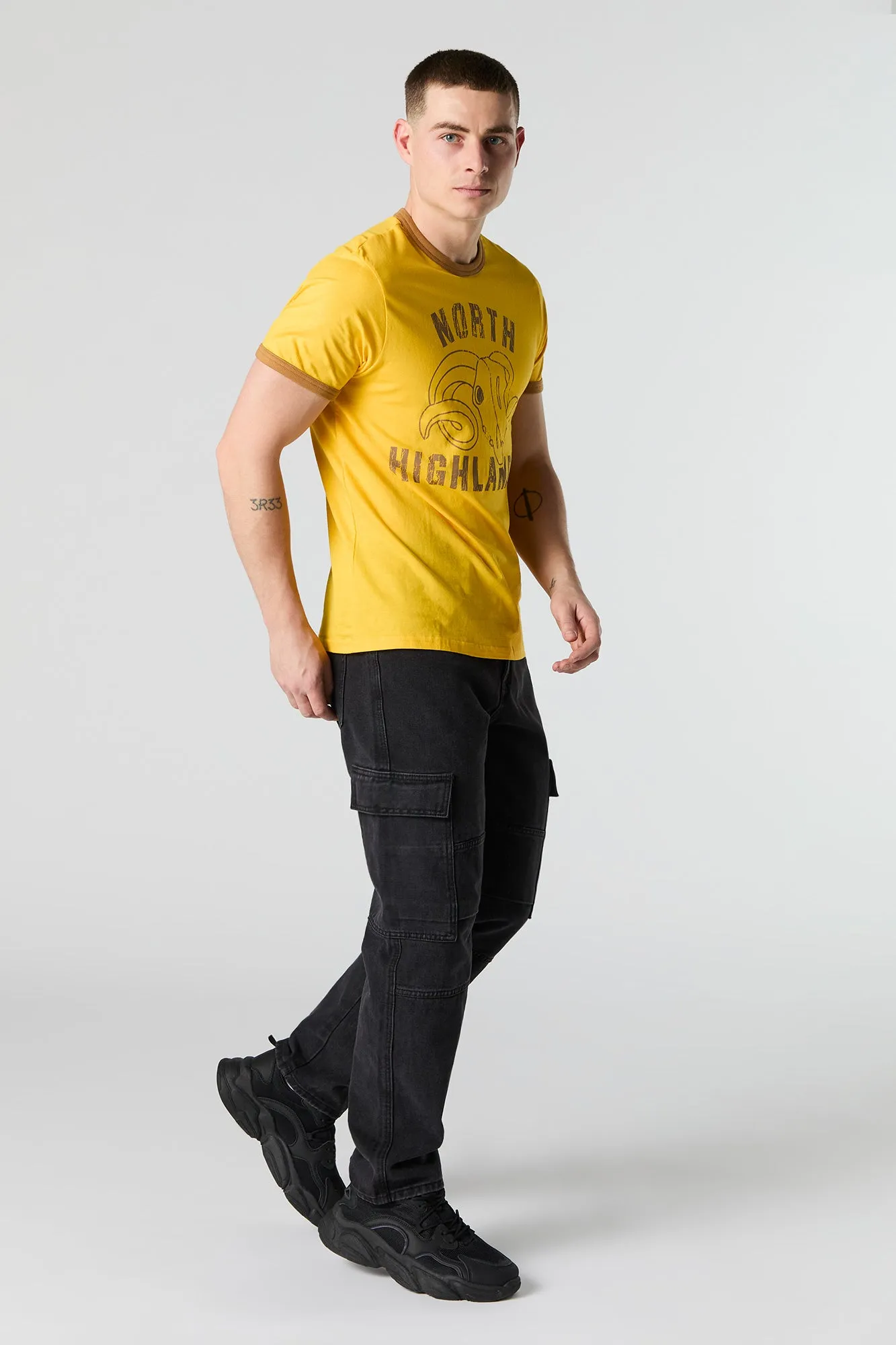 North Highlands Graphic Ringer T-Shirt sold by Urban Planet product image thumbnail 2