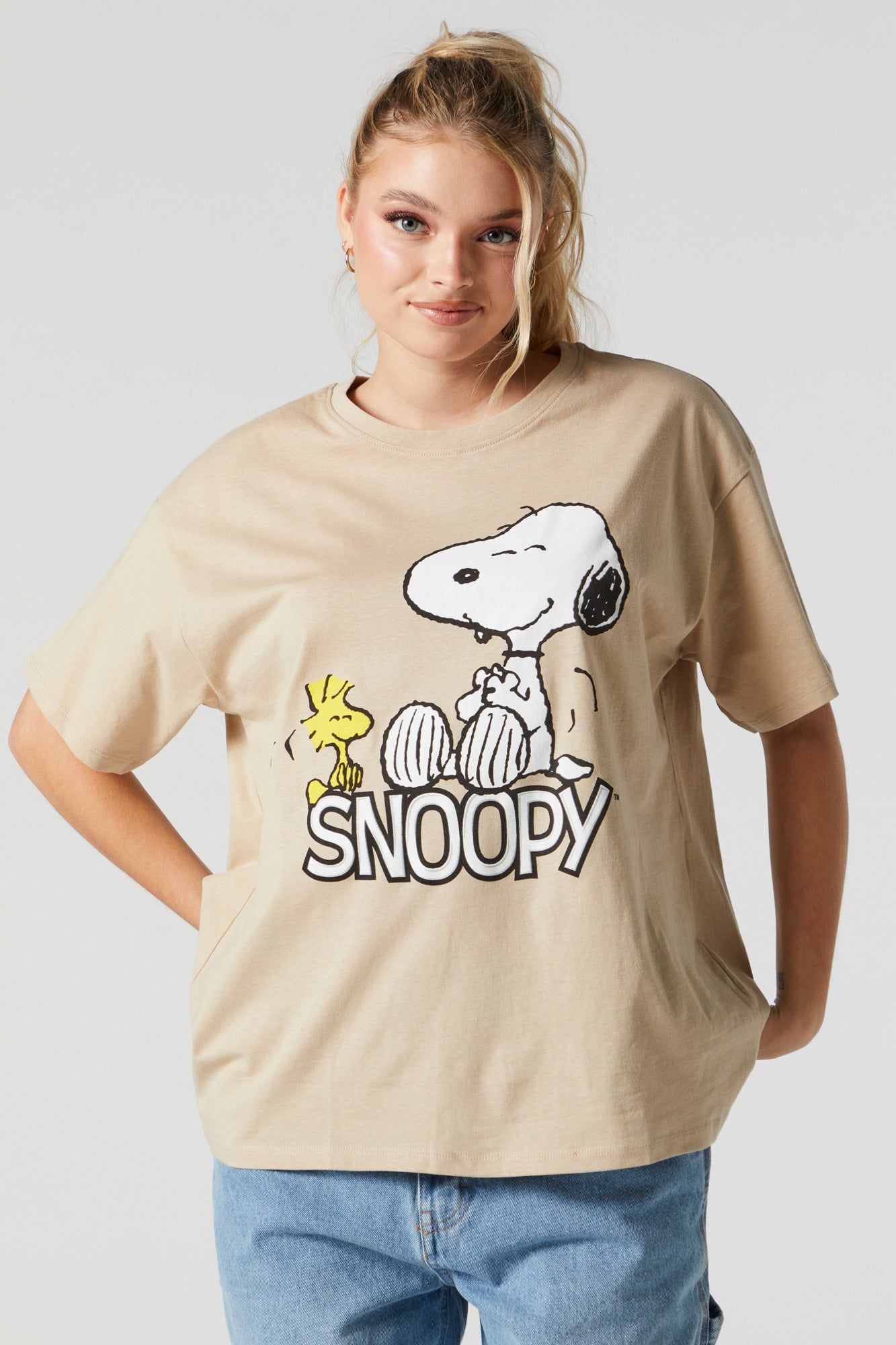 Snoopy Graphic Boyfriend T-Shirt sold by Urban Planet product image thumbnail 2