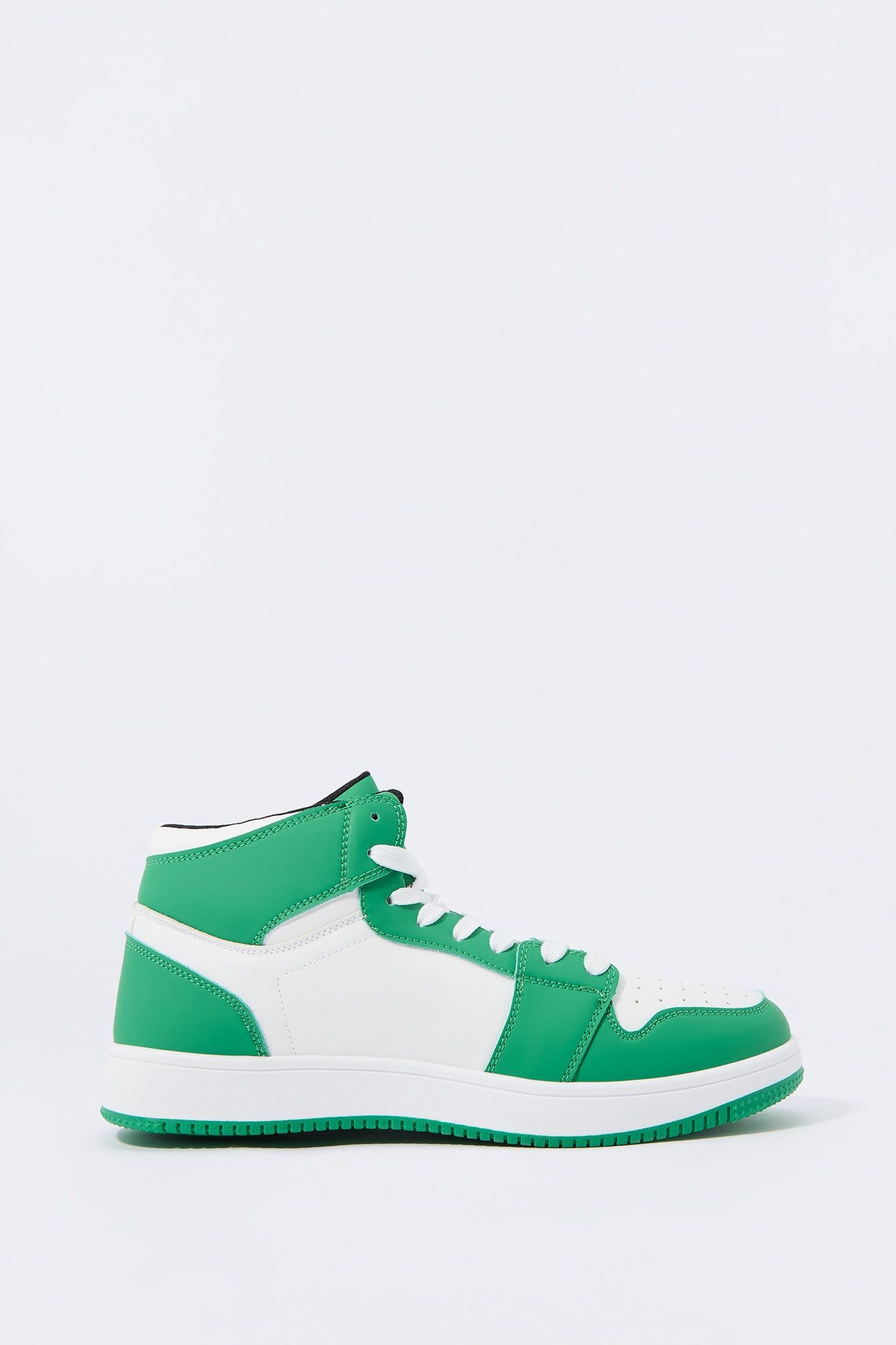 Faux Leather Colourblock High Top Sneaker sold by Urban Planet