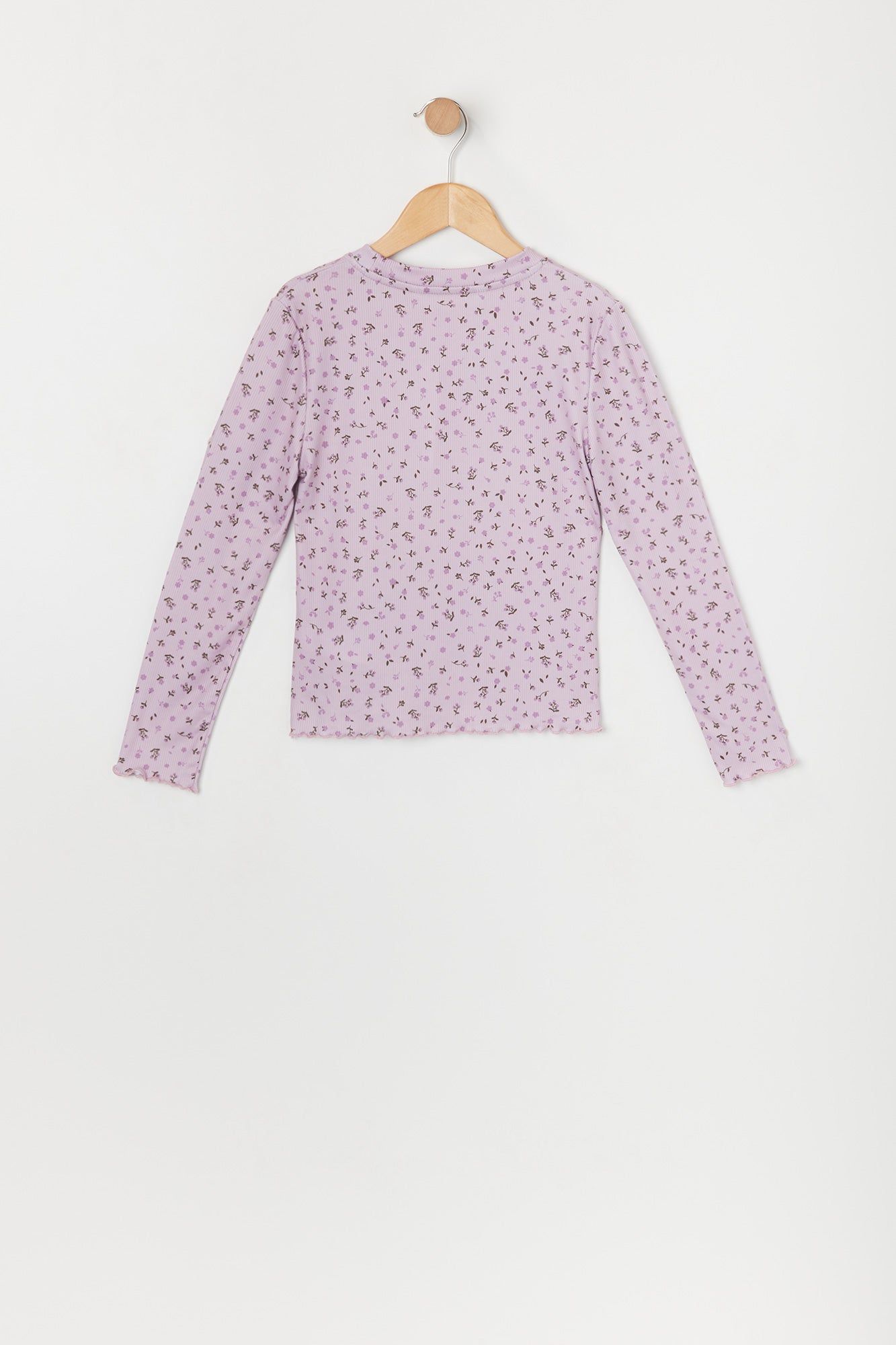 Haut fleuri à manches longues avec ourlet volanté pour fille sold by Urban Planet product image thumbnail 2