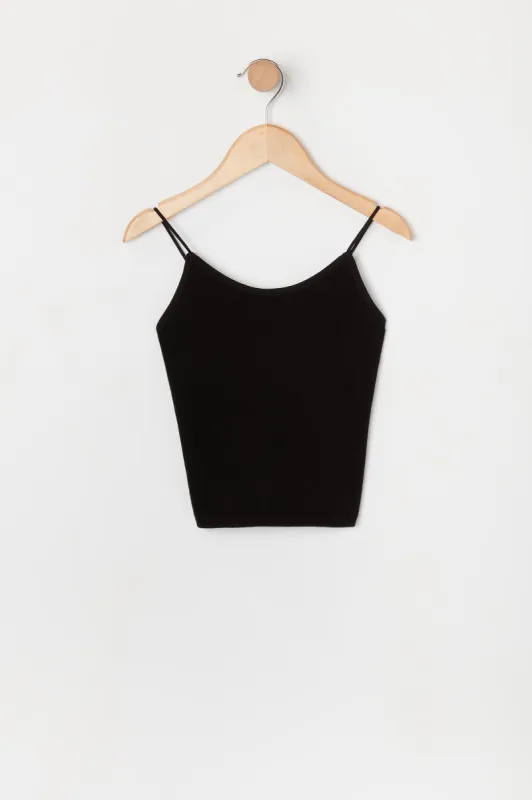Camisole côtelée sans couture à bretelles ultraminces pour fille sold by Urban Planet