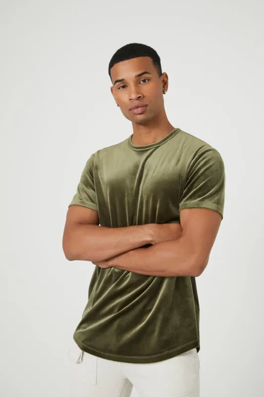 Velour Curved-Hem Tee made by Forever 21