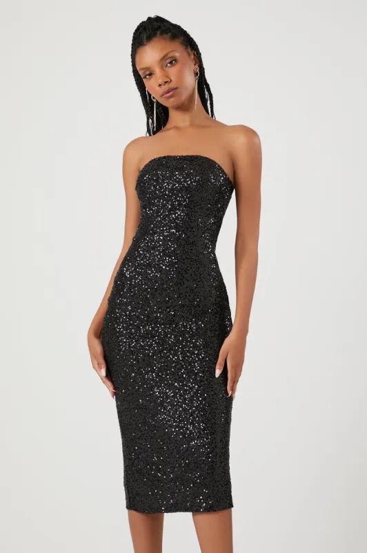 Robe midi tubulaire à paillettes sold by Urban Planet