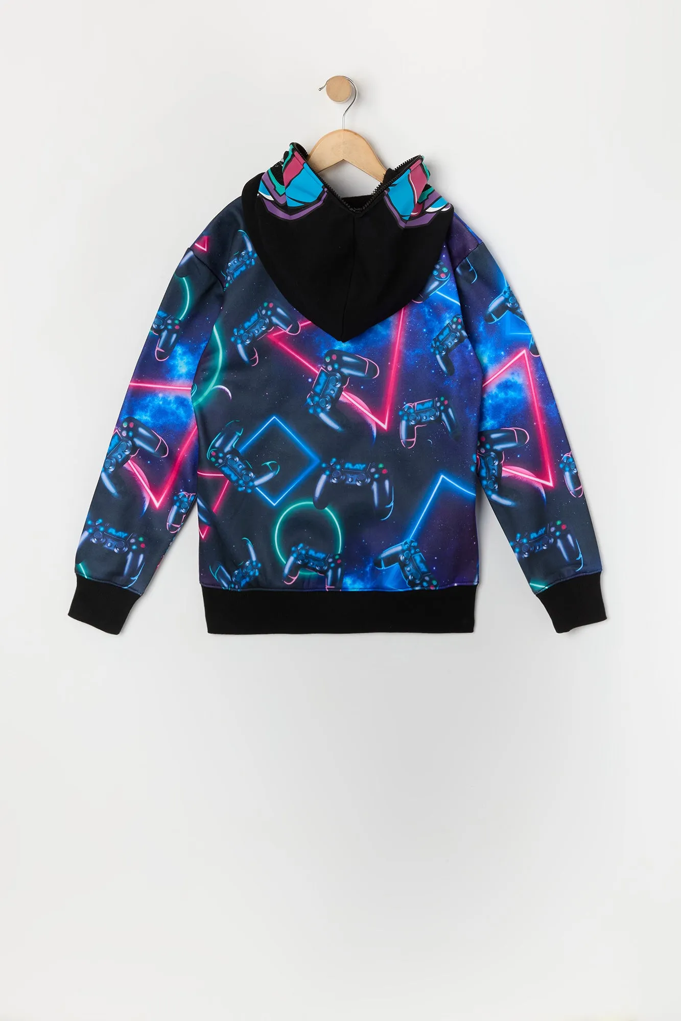 Haut à capuchon avec imprimé Mad Skills Man et fermeture à glissière pour garçon sold by Urban Planet product image thumbnail 3