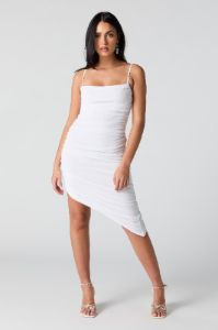 Robe midi asymétrique en filet sold by Urban Planet