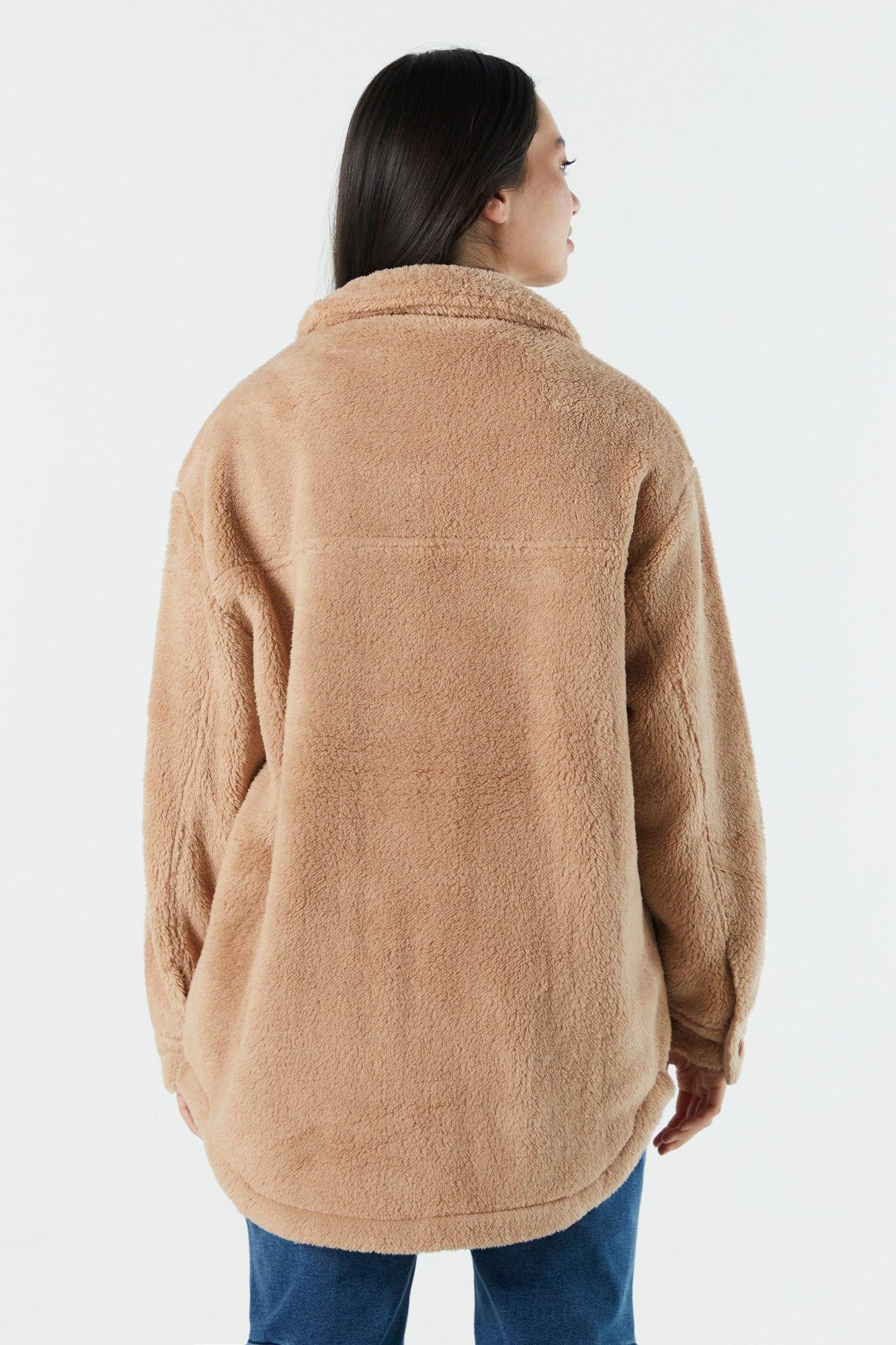 Plush Button-Up Jacket sold by Urban Planet product image thumbnail 5