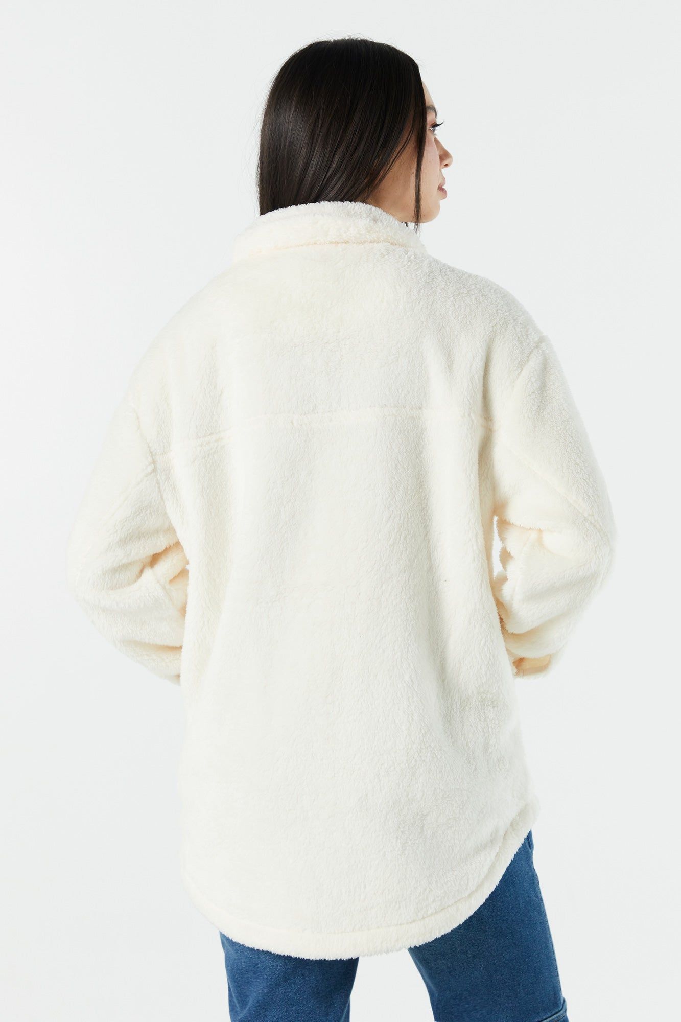 Plush Button-Up Jacket sold by Urban Planet product image thumbnail 2