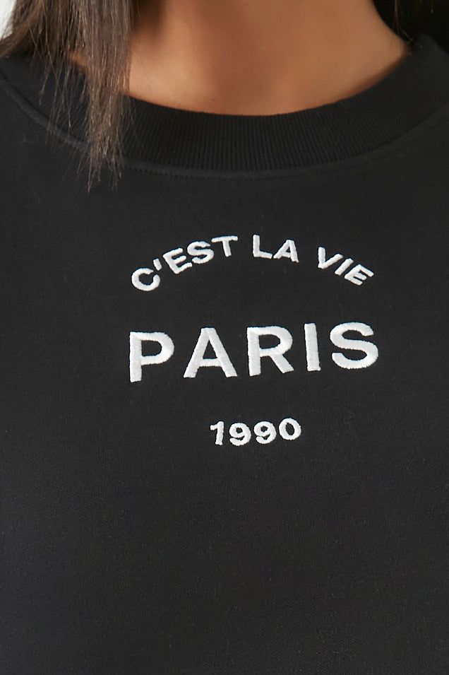 Embroidered Paris Sweatshirt sold by Urban Planet product image thumbnail 5