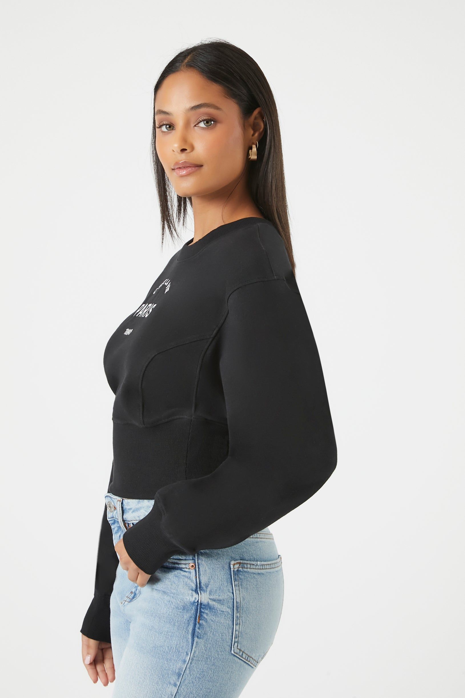 Embroidered Paris Sweatshirt sold by Urban Planet product image thumbnail 2