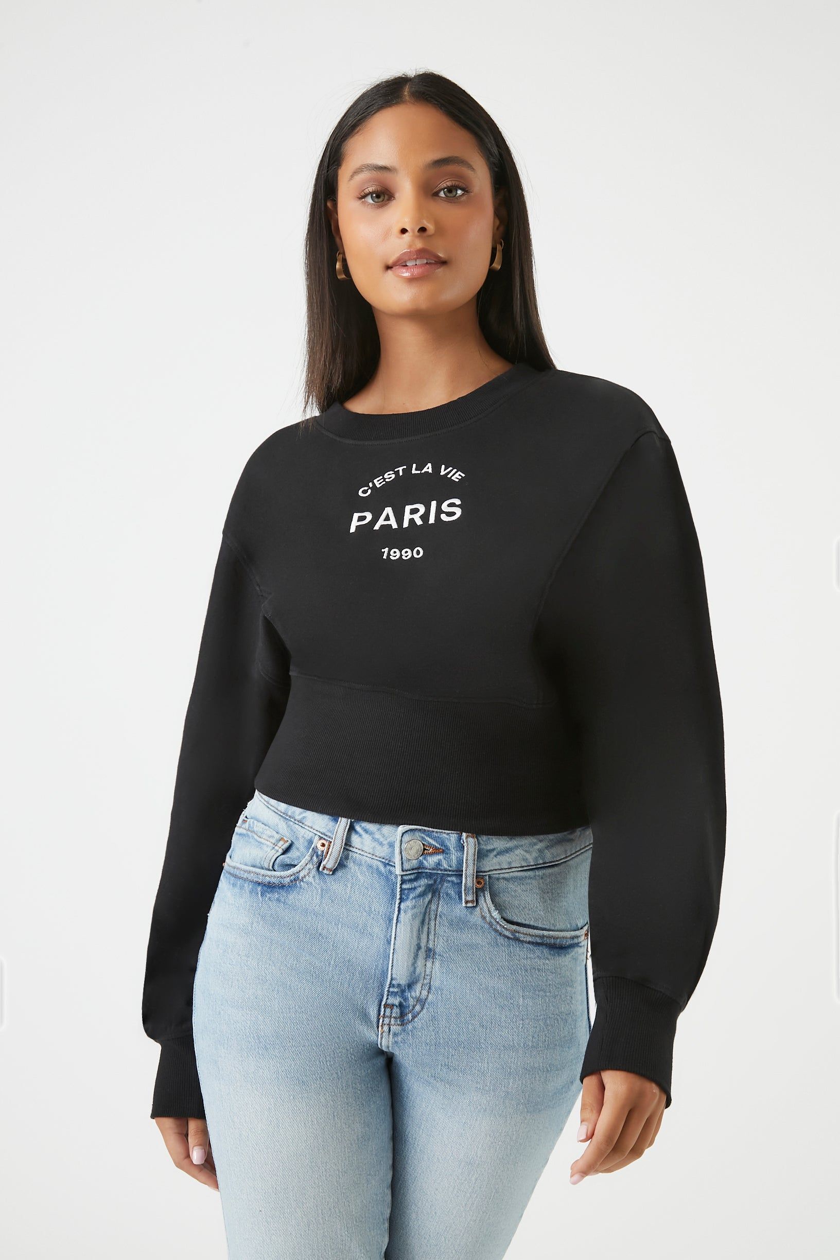 Embroidered Paris Sweatshirt sold by Urban Planet