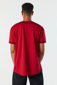 Red New York Graphic Baseball Jersey sold by Urban Planet