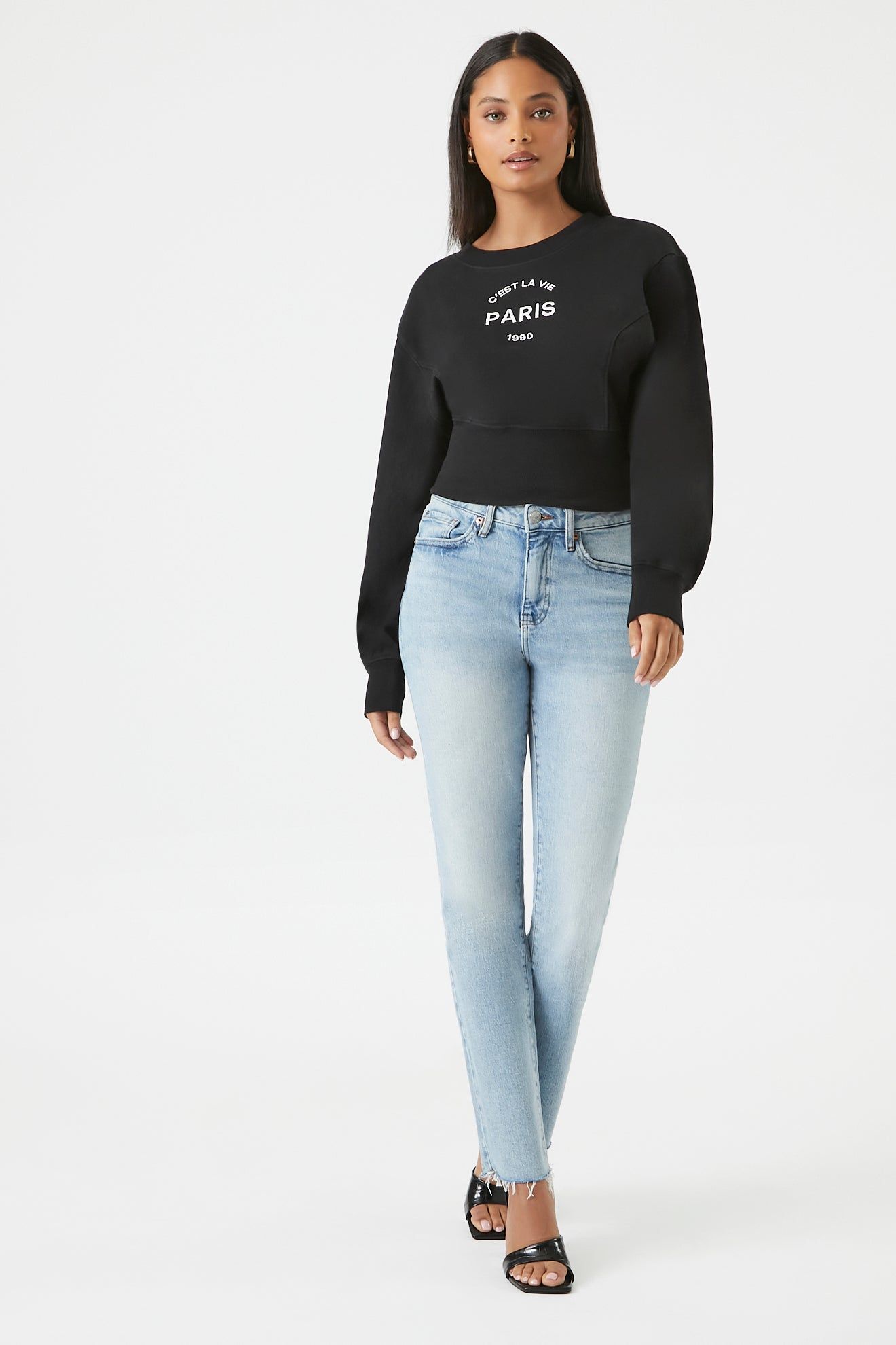 Embroidered Paris Sweatshirt sold by Urban Planet product image thumbnail 4