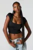 Contour Square Neck Cropped T-Shirt sold by Urban Planet