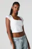Contour Square Neck Cropped T-Shirt sold by Urban Planet