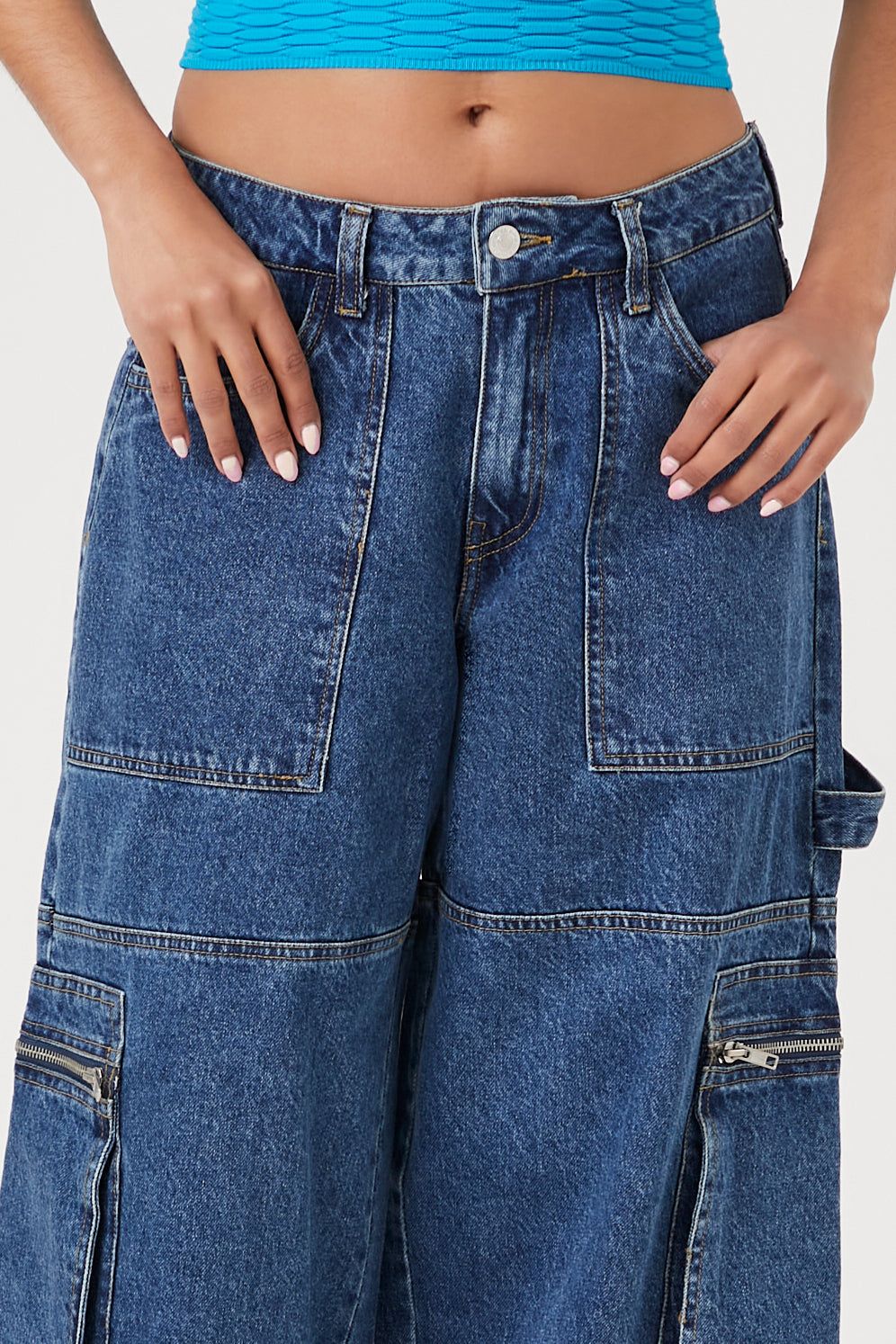 Denim Cargo Straight Leg Jean sold by Urban Planet product image thumbnail 6