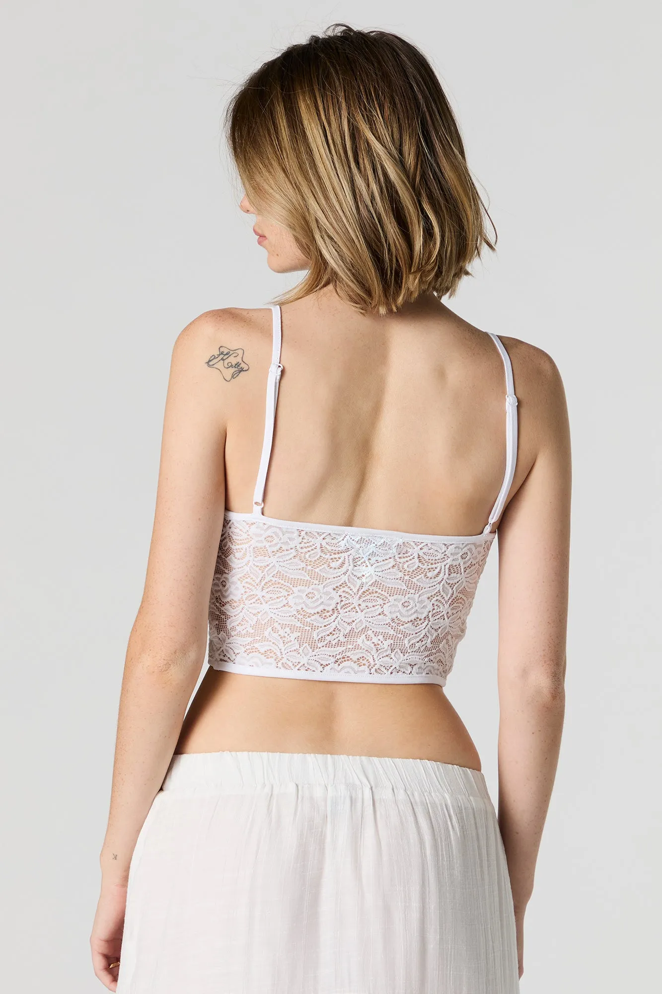 Cami bustier écourtée en dentelle sold by Urban Planet product image thumbnail 5