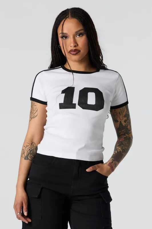 10 Graphic Ringer T-Shirt sold by Urban Planet