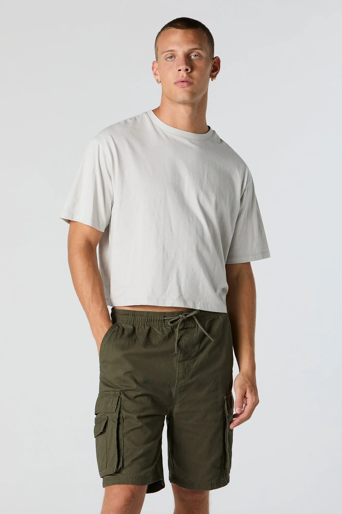 Triple Pocket Drawstring Cargo Short sold by Urban Planet