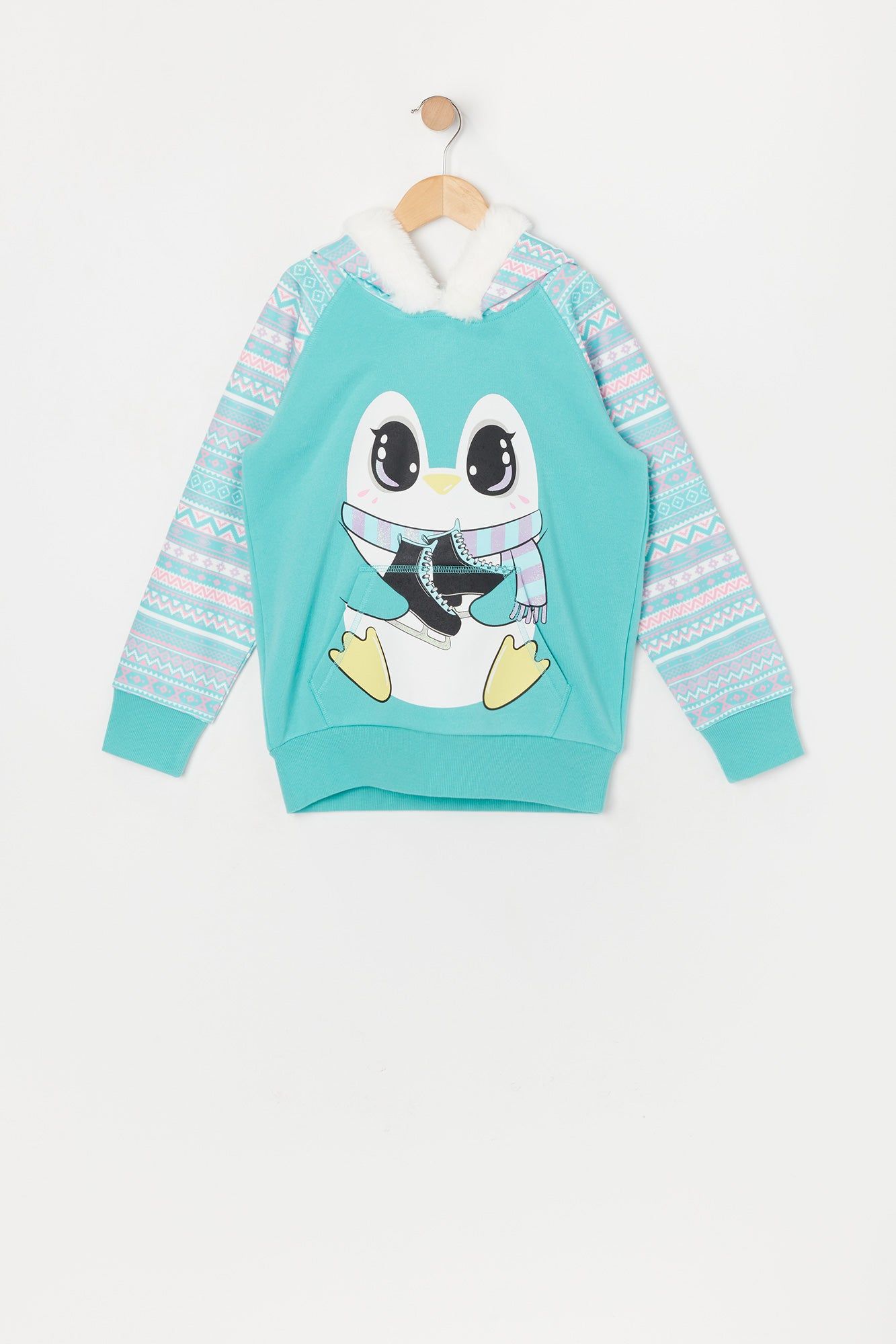 Girls Skating Penguin Character Hoodie sold by Urban Planet product image thumbnail 2