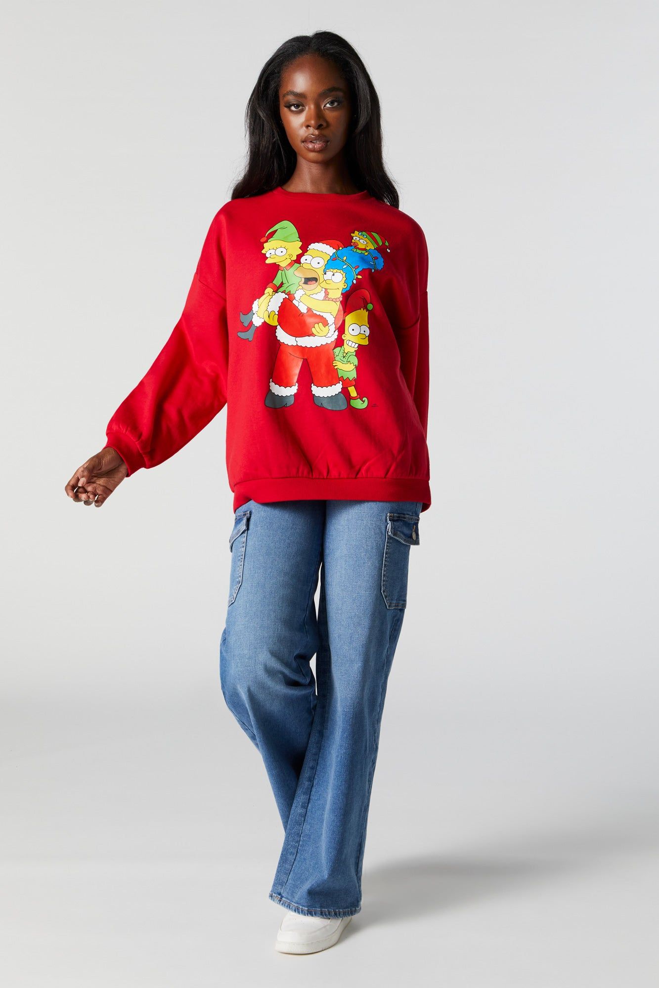 The Simpsons Xmas Graphic Fleece Sweatshirt sold by Urban Planet product image thumbnail 4