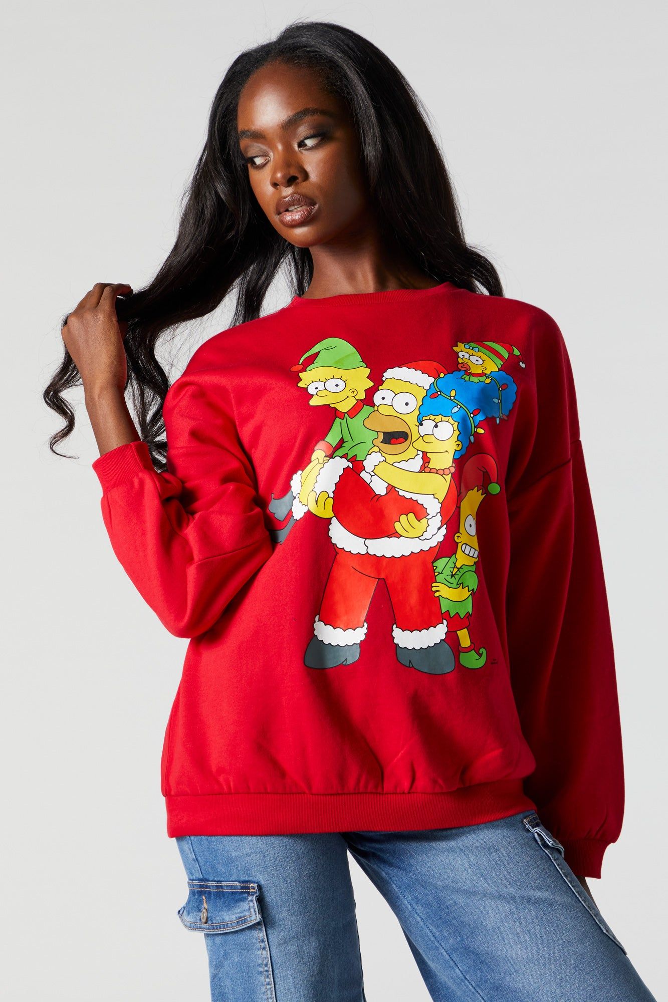 The Simpsons Xmas Graphic Fleece Sweatshirt sold by Urban Planet