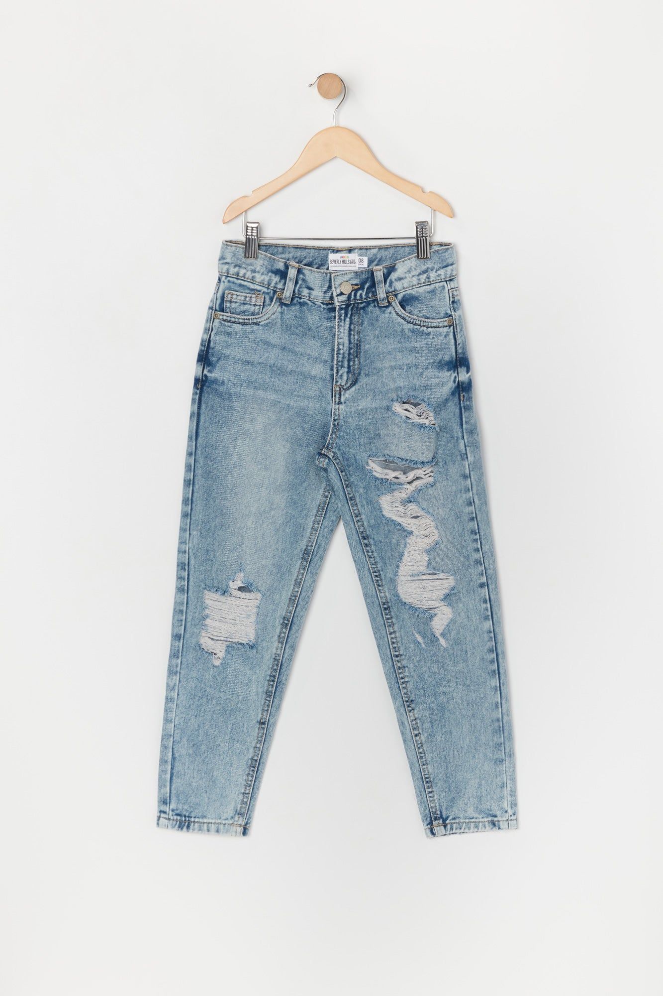 Jean « mom » d'aspect usé délavé pâle sold by Urban Planet