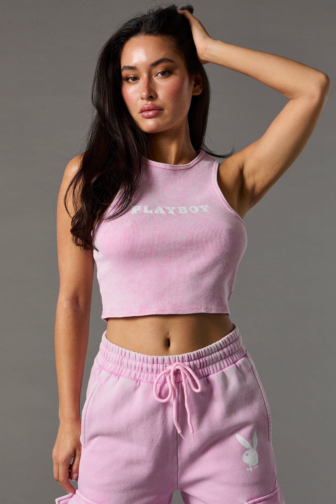 Ribbed Playboy Graphic Washed Tank sold by Urban Planet