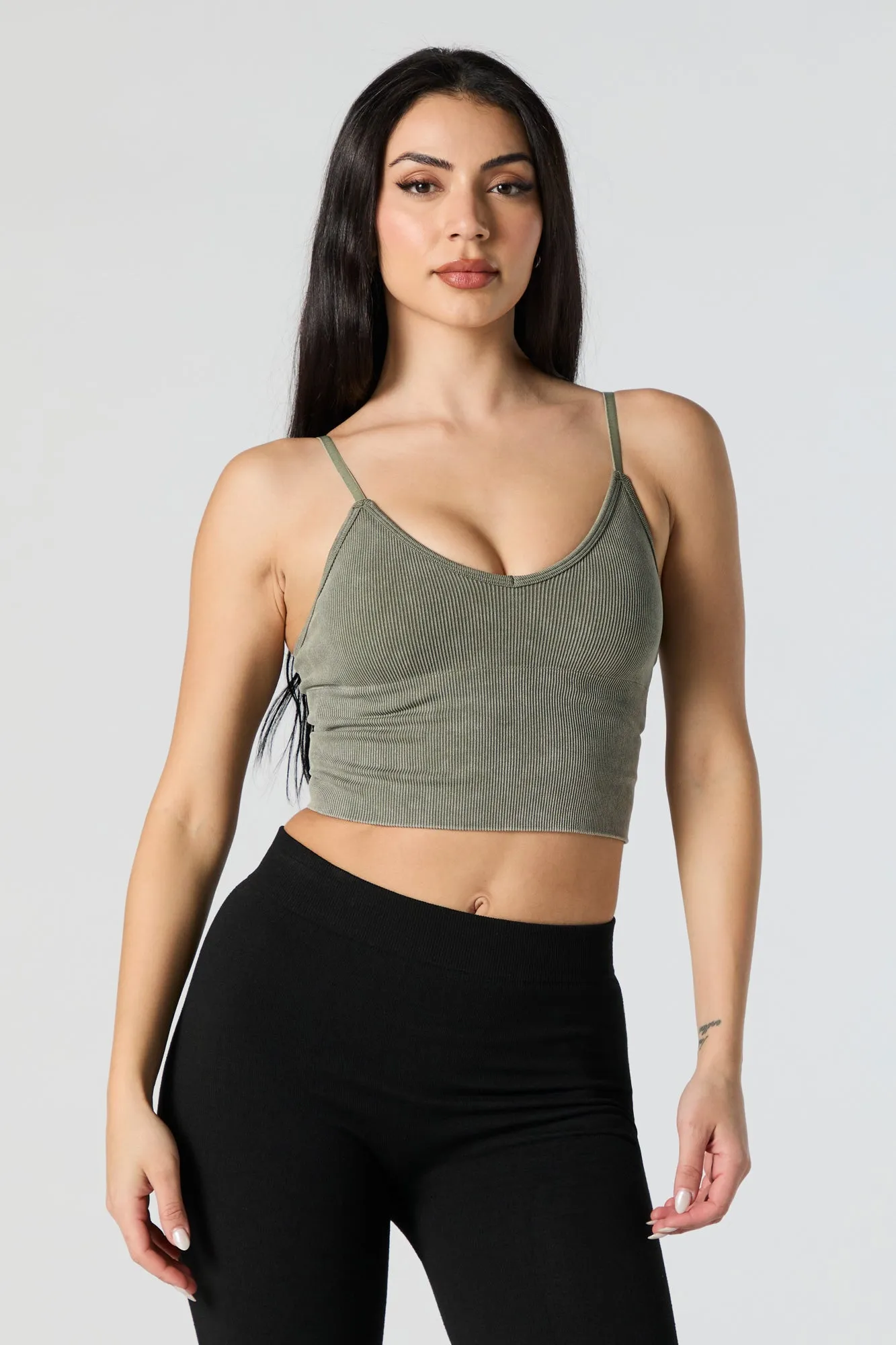 Seamless Ribbed V-Neck Cami sold by Urban Planet product image thumbnail 4