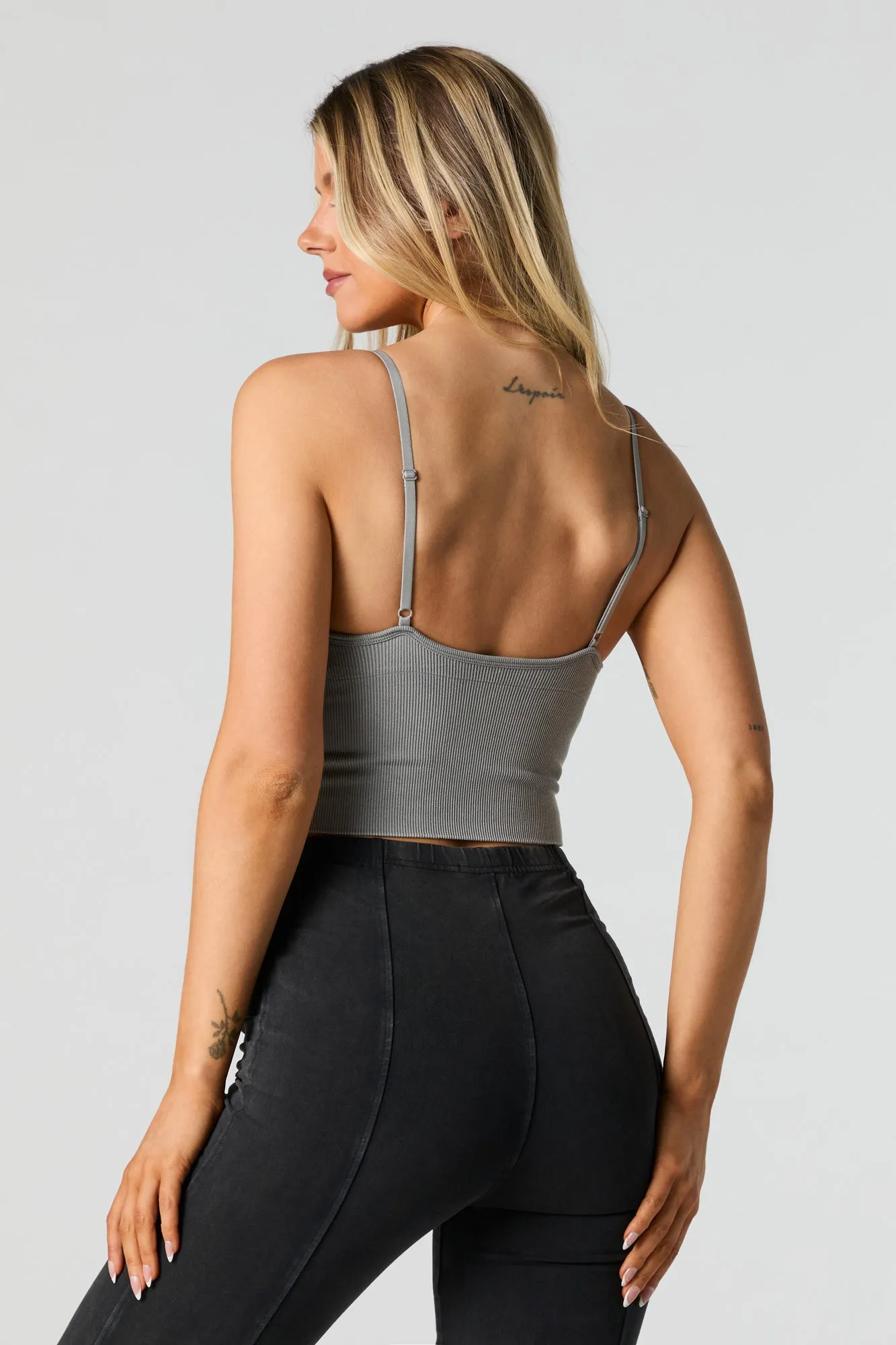 Seamless Ribbed V-Neck Cami sold by Urban Planet product image thumbnail 2