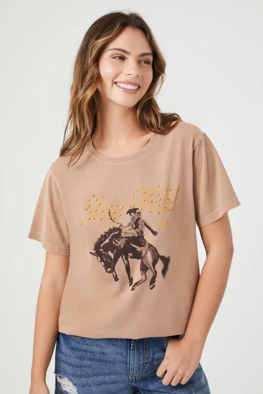 T-shirt à imprimé Stay Wild avec pierres du Rhin sold by Urban Planet