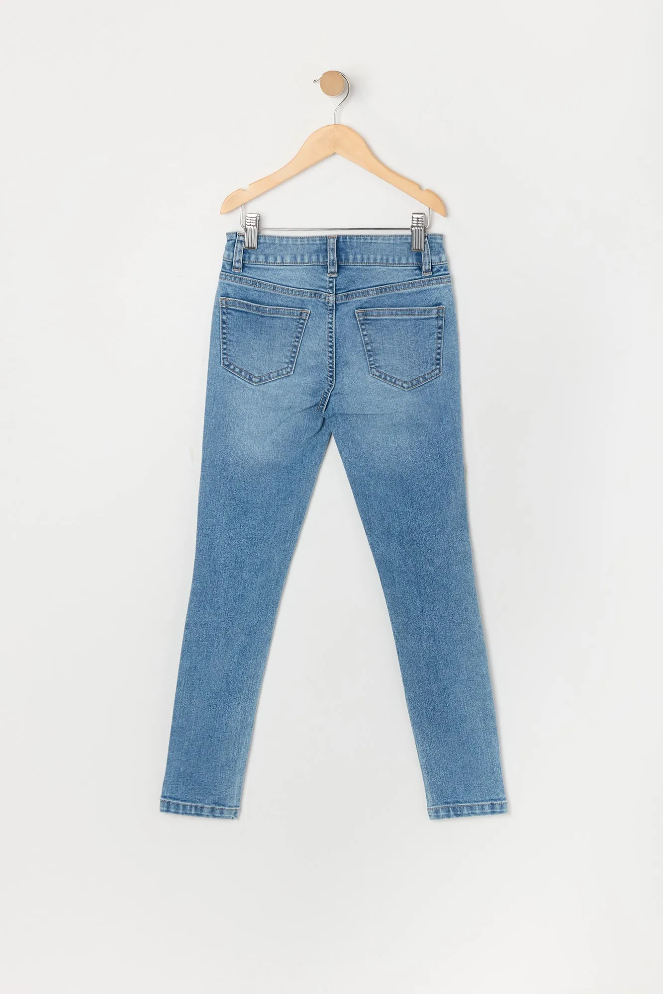 Girls Mid Rise Distressed Skinny Jean sold by Urban Planet product image thumbnail 4