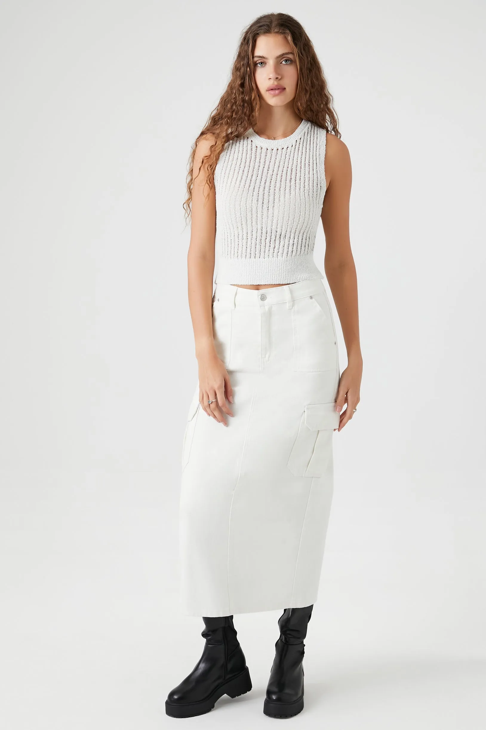 Débardeur en tricot ajouré diaphane sold by Urban Planet product image thumbnail 3