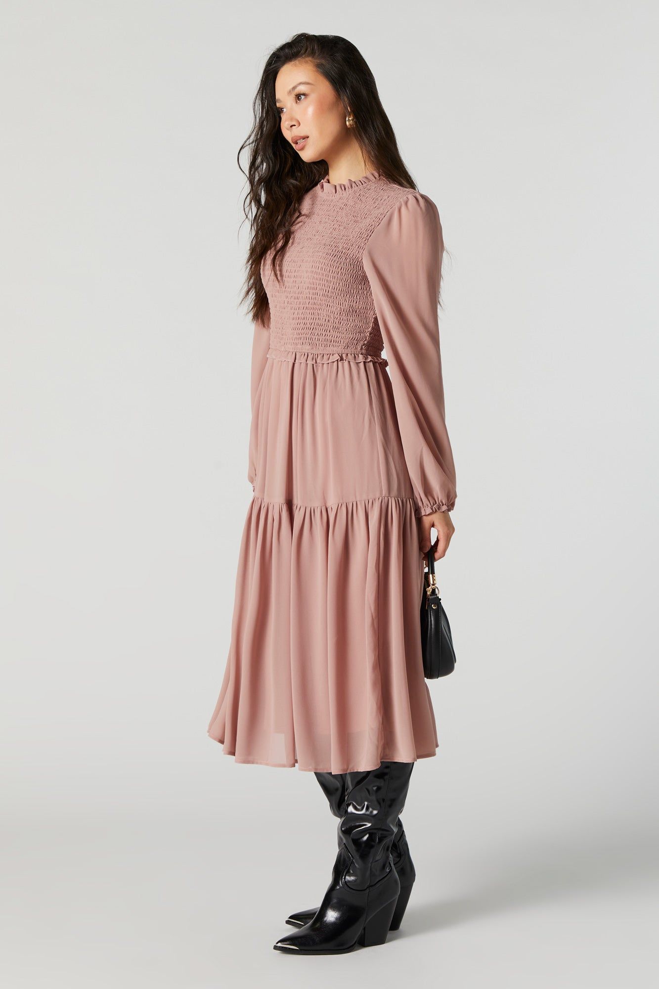 Robe midi en chiffon à manches longues sold by Urban Planet product image thumbnail 3