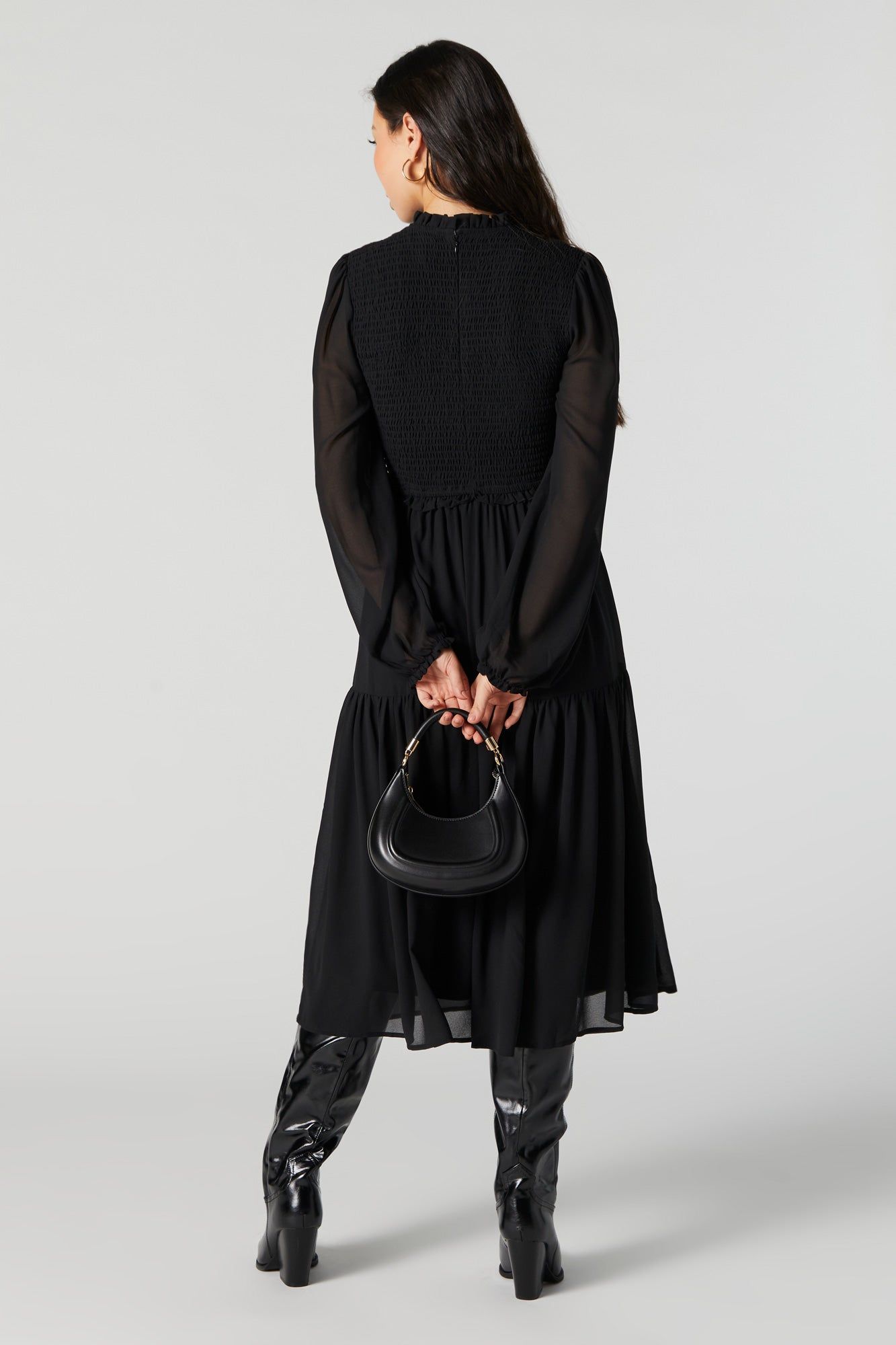 Robe midi en chiffon à manches longues sold by Urban Planet product image thumbnail 5