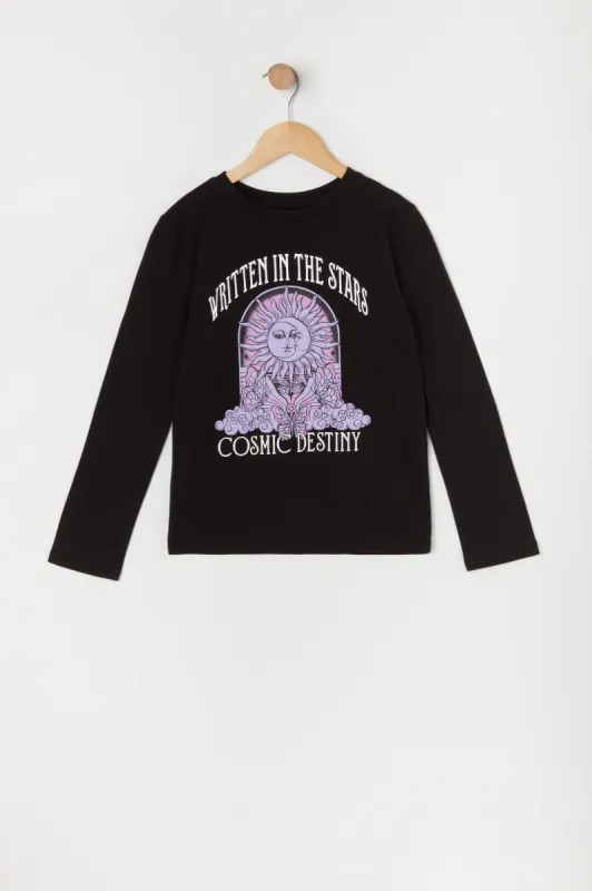 Girls Cosmic Destiny Graphic Long Sleeve Shirt sold by Urban Planet
