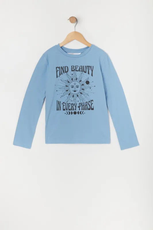 Girls Find Beauty Graphic Long Sleeve Shirt made by Urban Planet