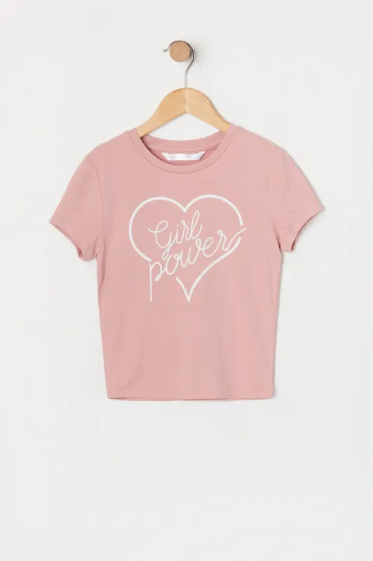 Girls Girl Power Graphic T-Shirt sold by Urban Planet