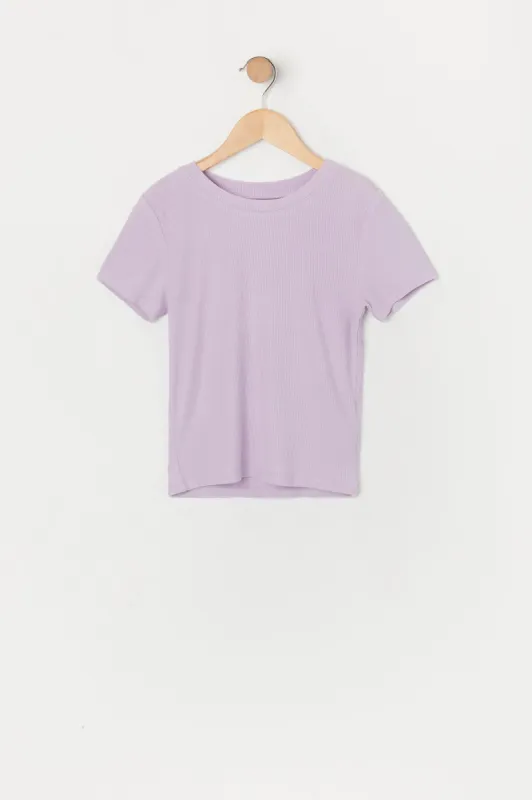 Girls Ribbed Baby Tee sold by Urban Planet