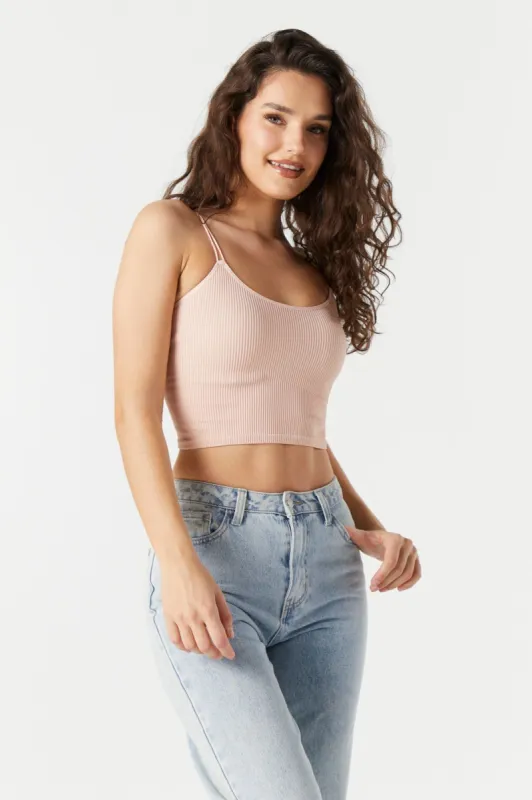 Solid Ribbed Double Strap Skimmer Tank sold by Urban Planet