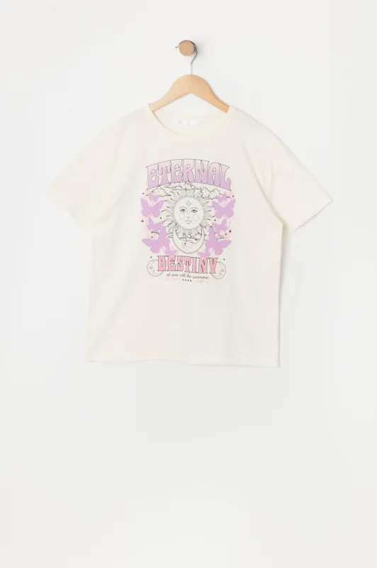 Girls Eternal Destiny Graphic Oversized T-Shirt sold by Urban Planet