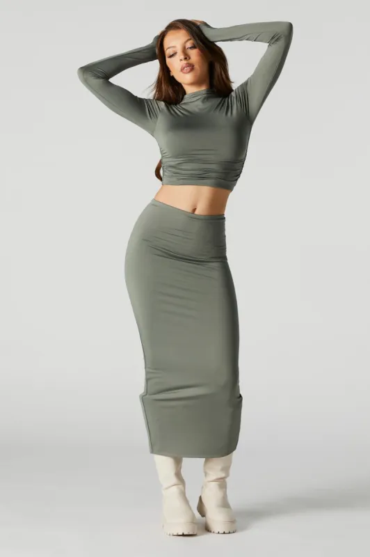Contour Fitted Maxi Skirt sold by Urban Planet