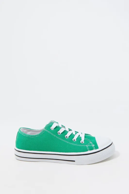 Girls Low Lace-Up Canvas Sneaker sold by Urban Planet