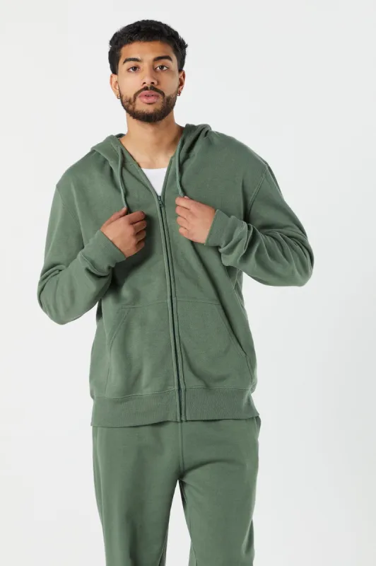 Basic Zip-Up Hoodie sold by Urban Planet