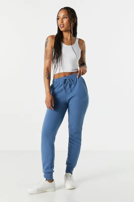 Fleece Ribbed Cuff Jogger sold by Urban Planet