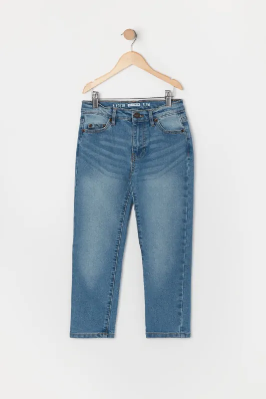 Boys Medium Wash Denim Slim Jean sold by Urban Planet
