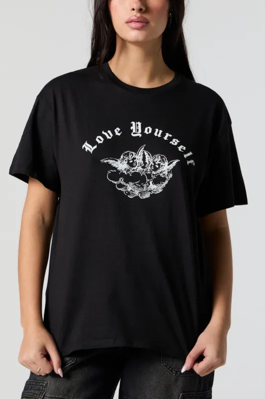Love Yourself Graphic Boyfriend T-Shirt sold by Urban Planet