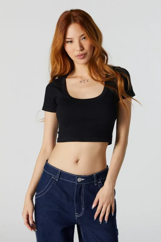 T-shirt ultracourt côtelé sold by Urban Planet