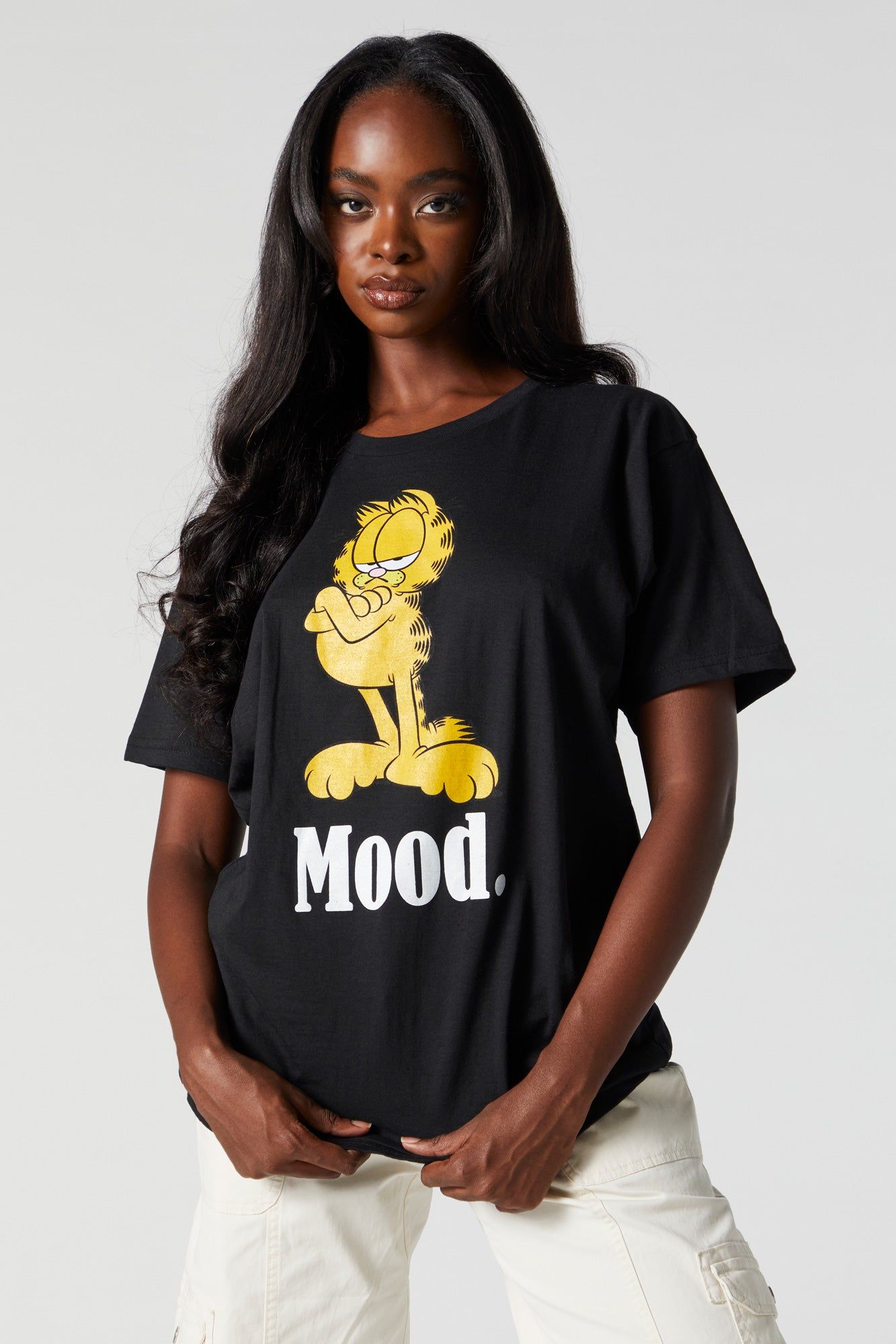 Garfield Mood Graphic Boyfriend T-Shirt sold by Urban Planet